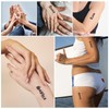 HJZHII 10 Sheet Gothic Temporary Tattoos, Small English Letters Numbers