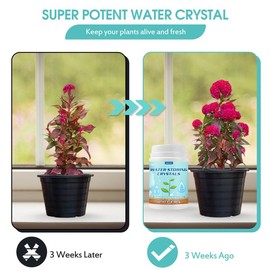 3LB Water Storing Crystals for Plants with Spoon, Water Gel Solves Plant Over-Watering and Drought Problems, Keeps The Soil Moist, Small Water Storing Polymer Crystals for Plants Candle - by Oycevila