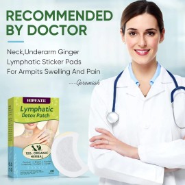 Hipfate Lymphatic Detox Patch - For Swollen Lymph Glands, Parametrial Lymph, 20 Patches