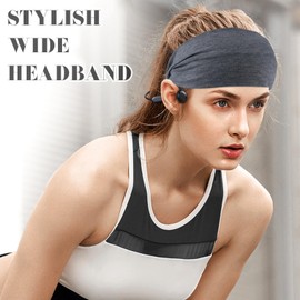 Zkptops 7Pcs Headbands for Women Girls Extra Wide Non Slip Sport Mixed Colors Headbands Fashion Elastic Soft Fabri Hair Band for Wash Face Daily Workout Yoga Running Sweat Absorbent Head Accessories