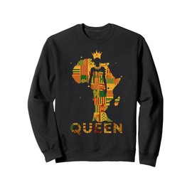 African Attire Women Tops Girls Kente Afro African Queen Sweatshirt