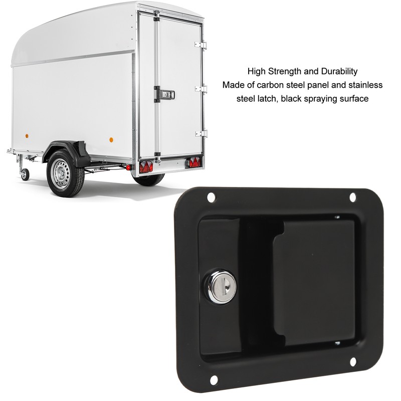 Tool Box Handle Latch with 2 Keys Flush Mount Steel