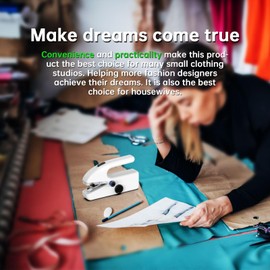 Handheld Sewing Machine,Two dear,Mini sewing machine,Easy to Use and Fast Stitch Suitable for Clothes,Fabrics, DIY Home Travel Electric Handheld Sewing Machine for Beginners.White