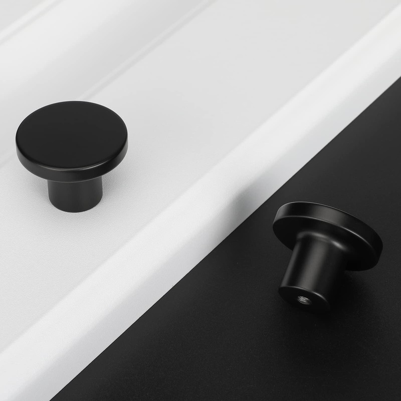 LONTAN 4 Pack Black Knobs Black Drawer Knobs Kitchen Cupboard