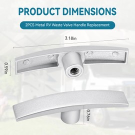 T1003-6MN RV Sewer Valve Handle Replacement for Valterra Waste Water Tank