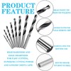 YUENTOEN 8PCS Brad Point Drill Bits, 3-10mm Spiral Twist Wood