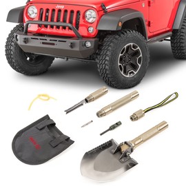 RES-Q Multi Function Trail Shovel - Includes Ballistic Nylon Protective Pouch, Axe Blade, Saw Blade, Ruler, Shovel, Hoe, Nylon Lanyard, Serrated Knife Blade, Leverage Bar, Screwdrivers and More