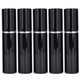 10ml Atomizer Perfume Spray Bottle for Travel, Empty Aluminum Refillable Bottle Perfume Dispenser 5pcs(black)