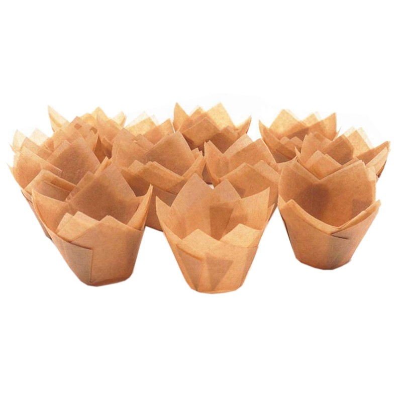 600 Pieces Tulip Cupcake Liner Baking Cups Paper Cupcake and