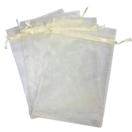 TOPAITECH 100Pcs12x16 Inches Extra Large Organza Gift Bags with Drawstring for Birthdays, Party Christmas,Anniversaries, Weddings (Ivory)