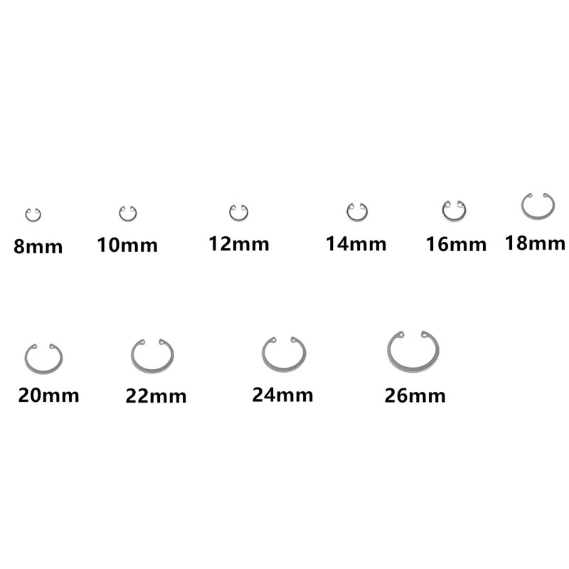 Elantek 200Pcs 8mm 10mm 12mm 14mm 16mm 18mm 20mm 22mm