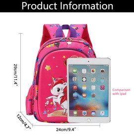 Hovkib Backpack Girls Children's Backpack Nursery School Bag Preschool Bag Toddler Baby Backpack School Backpack School Bag Preschool Daypack 2-6 Years Gift, Pink (pink unicorn), School backpack
