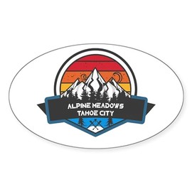 CafePress Alpine Meadows Tahoe City California Sticker Oval Car Bumper Sticker(10-Pack)