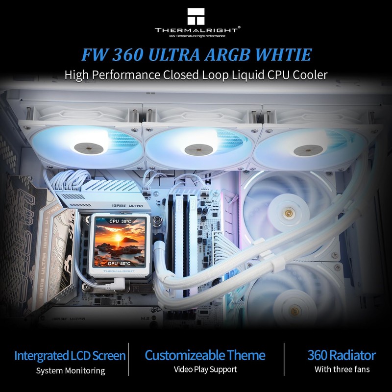 Thermalright FW360 Ultra ARGB White CPU AIO Cooler,PC 360 Specification