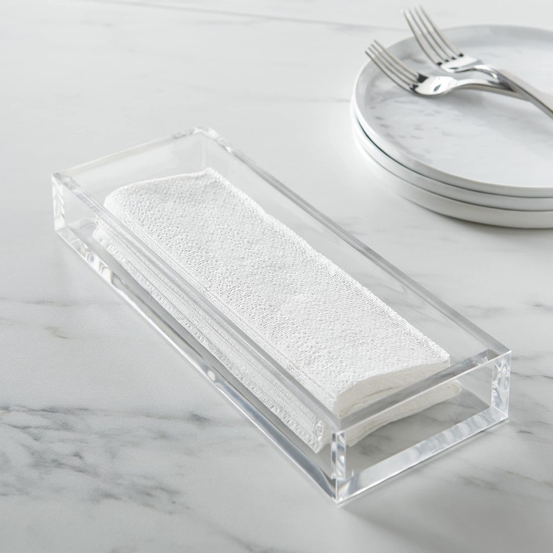 Huang Acrylic Clear Hand Towel Tray 11"x4" (10.5"x3.5" Internal) |