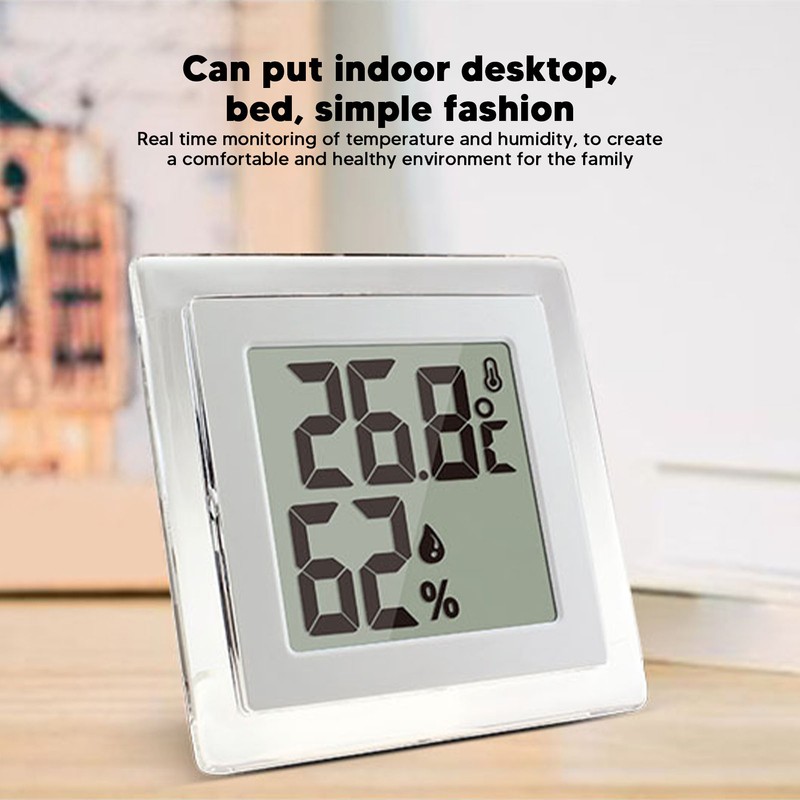 Digital Thermometer Hygrometer High Accuracy Symbols Display Backlit Temperature Humidity