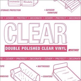 Magic Cover Premium 16 Gauge Clear Vinyl Table Covering, 15 yd