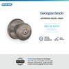 SCHLAGE F40 GEO 621 Georgian Privacy Knob, Distressed Nickel