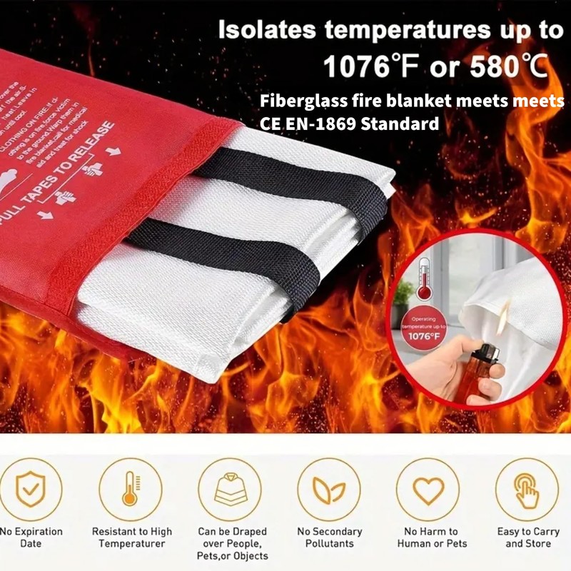 Riparo Emergency Fire Blanket for Home and Kitchen - Fire
