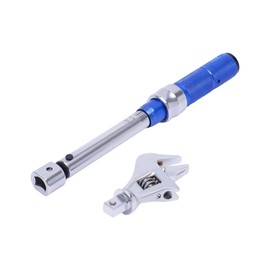 Digital Adjustable Torque Wrench, 30mm Steel Open End Torque 5-25nm Clicking Wrench Interchangeable Head Torque Wrench Spanner Manual Tool for Plumbing Auto Repair,Mini Split and Refrigeration System