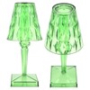 LED Crystal Table Lamp Transparent Prism Dimmable Desk Lamp USB
