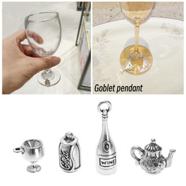 VGOL 42 Stück Weinglas-Anhänger mit Ringmotiv, Weinglas-Anhänger für Weihnachten, Thanksgiving, Weinparty Dekorationsbedarf Dekorationen, 25 Mm