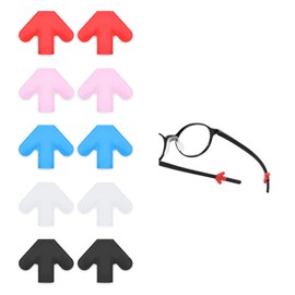 SooGree 5 Colors Arrow Glasses Ear Grip Silicone Anti-Slip Eyeglass Ear Grips Ear Hook Keep Glasses from Slipping for Kids Adult