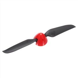 MECCANIXITY 7.5x4 Inch RC Plane Propeller, RC Folding Propellers Spinner Size D33xH29mm 2.3mm Motor Shaft Dia 2-Vane with Nylon Plastic Spinner for Airplane Helicopter(Black Red)