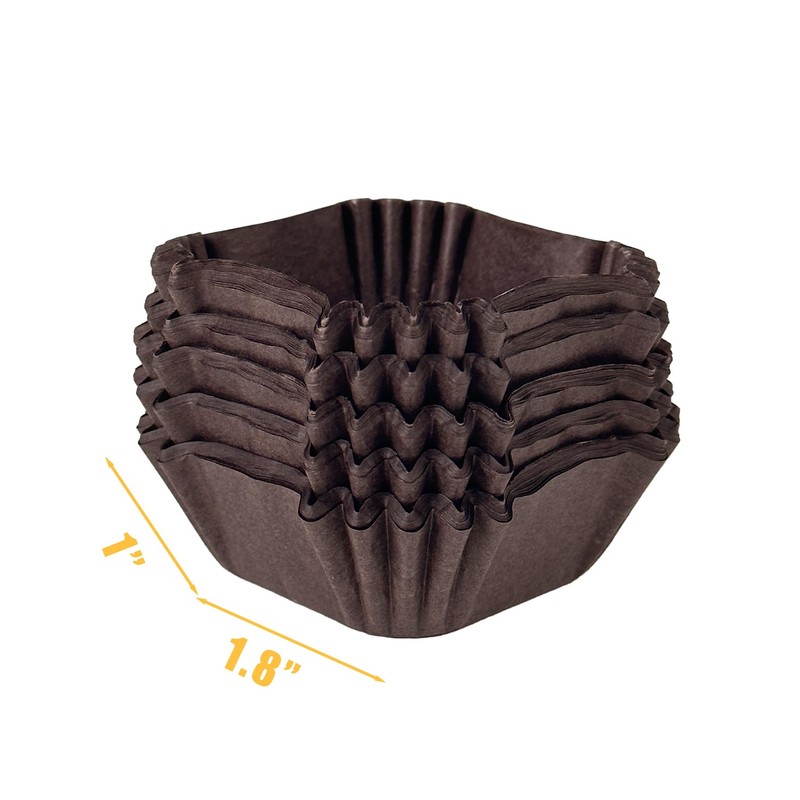 qiqee 500pcs Coffee Square Cupcake Liners Muffin Linner No Smell,