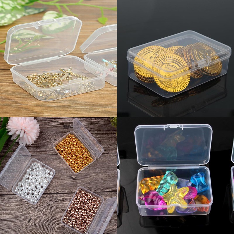 Pack of 15 Storage Boxes with Lid, Small 9.8 x