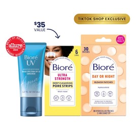Bioré Skincare – UV Aqua Rich SPF 50, Ultra Strength Pore Strips, Hydrocolloid Pimple Patches, Multi-Pack