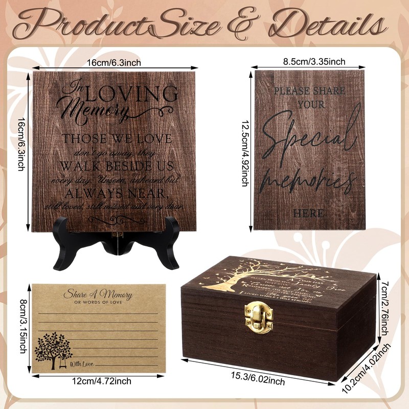 64 Pcs Celebration of Life Memory Cards Box a Limb