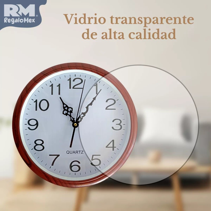 Rm Regalomex Reloj De Pared Diseño Clásico Con Cuarzo