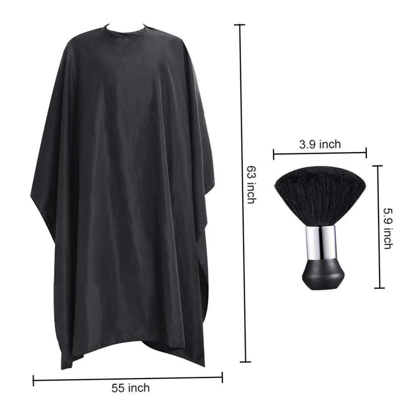 Gatuida Unisex Barber Cape with Hairdressing Cape and Soft Bristle