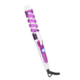 Hair Waver,Mini Spiral Hair Curler Temperature Adjustable Curling Iron Portable Anti‑Scald Wavy Hair Styling Hair Curling Wand barrel curling iron 110V‑240V(Purple)