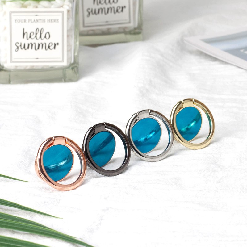 [2 Pack] Round Mirror Design Cell Phone Ring Holder Stand,