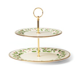 Lenox 893490 Holiday 2-Tiered Server, Christmas Dinnerware