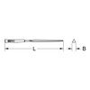 KS-Tools 140.3054 Dreikant-Nadelfeile,3mm