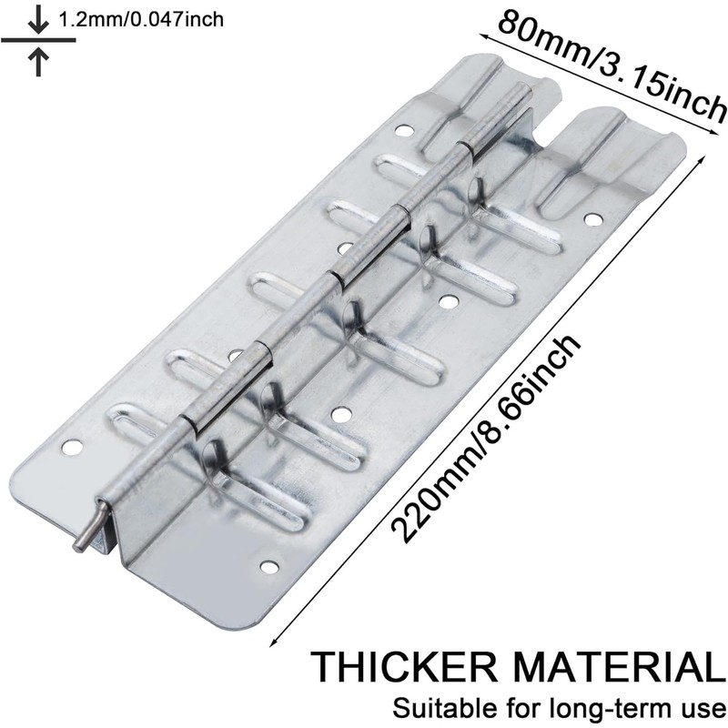8" Pallet Collar Hinges 4PCS - Stackable and Collapsible for