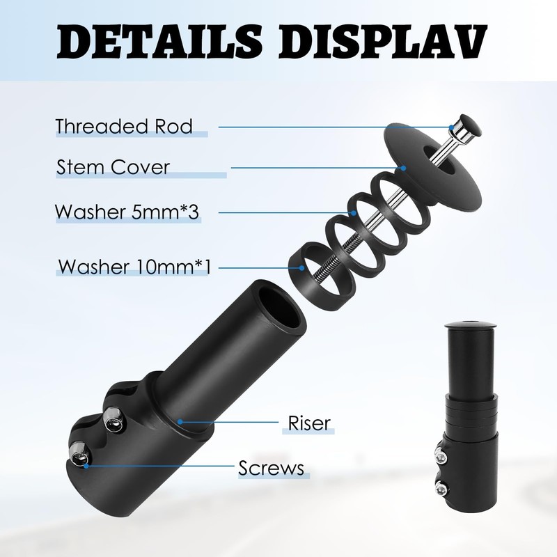 Bike Stem Riser Extender MTB Handlebar Stem Adapter Bicycle Fork