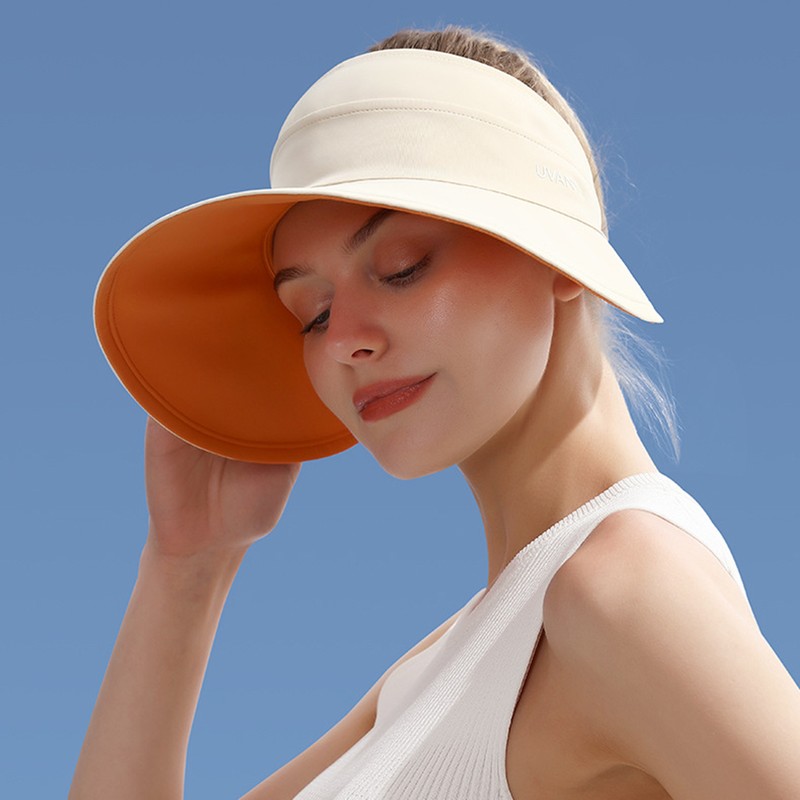 Women Sun Visor Wide Brim Empty Top UV Protection Beach