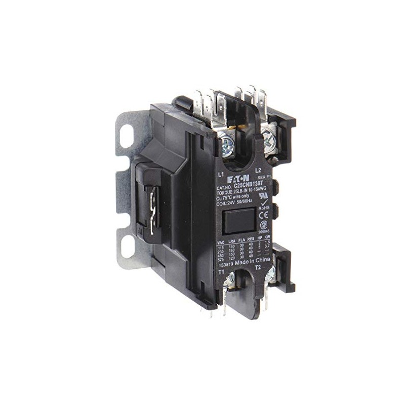 Eaton C25CNB130T Definite Purpose Contactor 30 Amp, 1 Pole, 24V