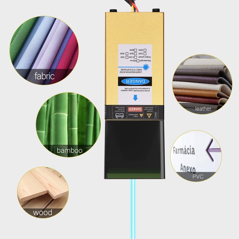 450nm 10W Laser Module Fixed Focal Length Laser Engraving Head