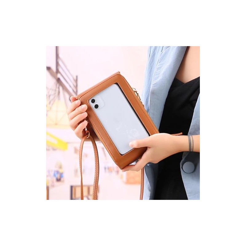 Bolso Bandolera Para TeléFono MóVil Con Pantalla TáCtil Para Mujer,Cartera