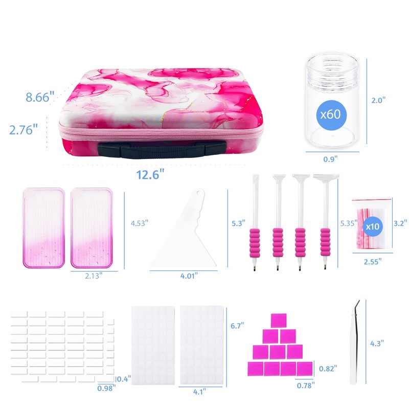 SuSentak Diamond Art Storage Containers with Dot Drill Tools,60 Slots