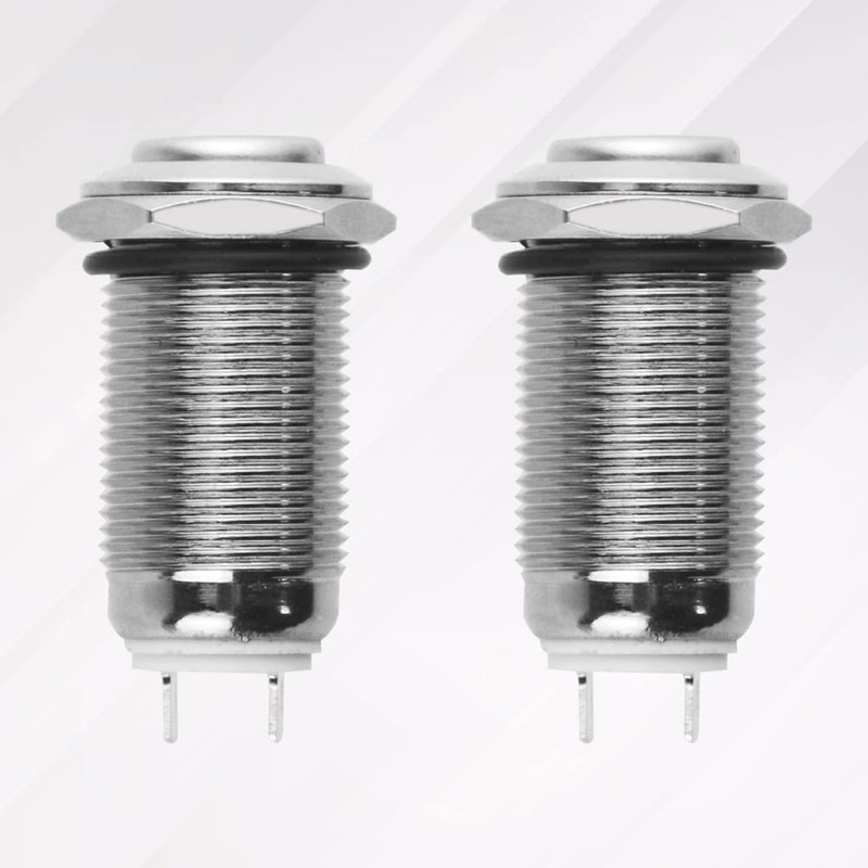 WMYCONGCONG 2 PCS 12mm Latching Push Button Switch Waterproof Button