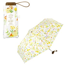 [2025] Wpc. Parasol Sanrio Characters x Wpc. Light Shielding Watercolor Flower Mini Off (Pompom Purin) <100% Light Shading Ratio / 100% UV Reduction / UPF 50+/Thermal Blocking/Rain / Rain / Sun / Rain