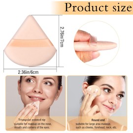 6 Pieces Triangle Powder Puff Soft Makeup Sponge Make Puff for Face Powder Cosmetic Foundation Sponge Makeup Tool Valentines Day Galentines Day Gifts for Women (Flesh)