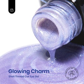 Beetles Cat Eye Gel Nail Polish 1 Pcs 15ml Glowing Charm Gel Blue Purple White Pearl Chrome Gel Nail Polish Color Soak Off UV LED Nail Lamp Needed Gift for Her