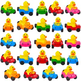 DEEKIN 12 Pcs Car Rubber Ducks 5 Classic Colors 2.8 Inch Car Ducks for Drivers Car Rubber Ducks for Ducking Duck Party Favors